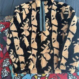 Ice cream Black and Tan Fleece Jacket